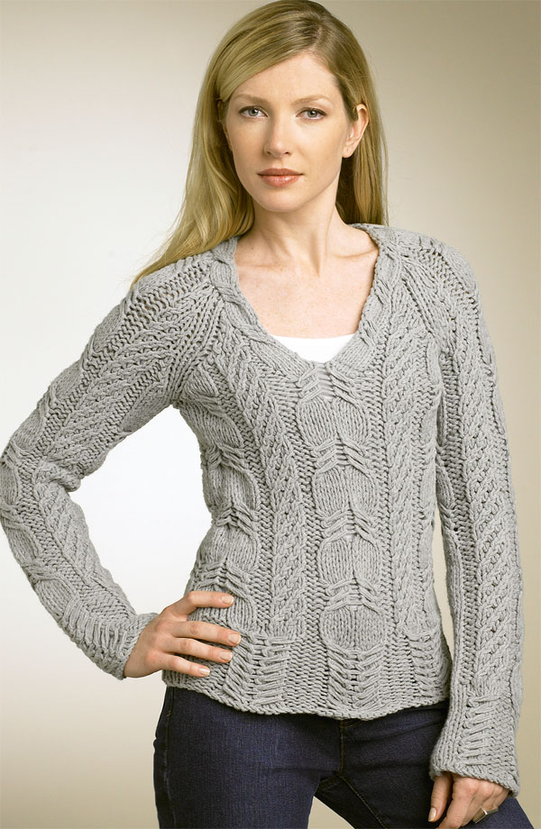 örgü v yaka kazak modelleri